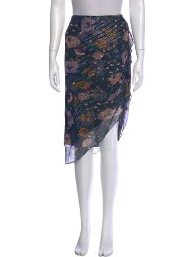 Pre-owned Veronica Beard Silk Midi Length Skirt In Black