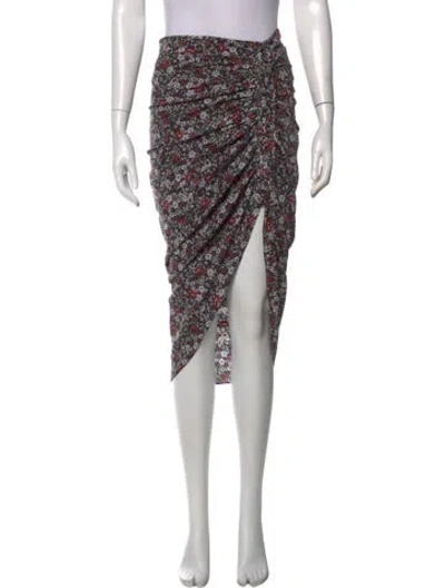 Pre-owned Veronica Beard Silk Midi Length Skirt In Black