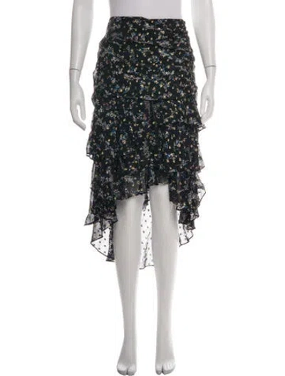 Pre-owned Veronica Beard Silk Midi Length Skirt In Black