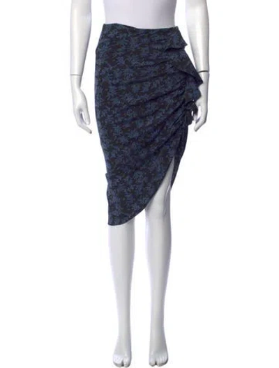 Pre-owned Veronica Beard Silk Midi Length Skirt In Black