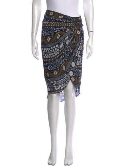 Pre-owned Veronica Beard Silk Midi Length Skirt In Black
