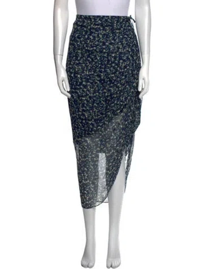 Pre-owned Veronica Beard Silk Midi Length Skirt In Blue