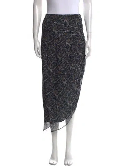 Pre-owned Veronica Beard Silk Midi Length Skirt In Blue