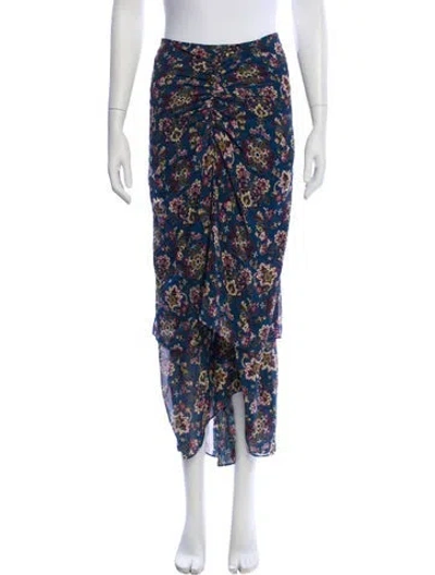 Pre-owned Veronica Beard Silk Midi Length Skirt In Blue