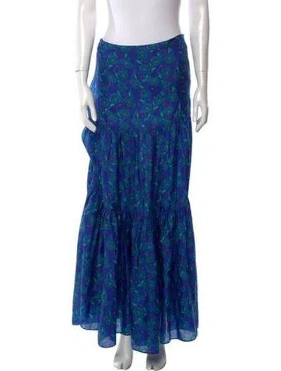Pre-owned Veronica Beard Silk Midi Length Skirt In Blue