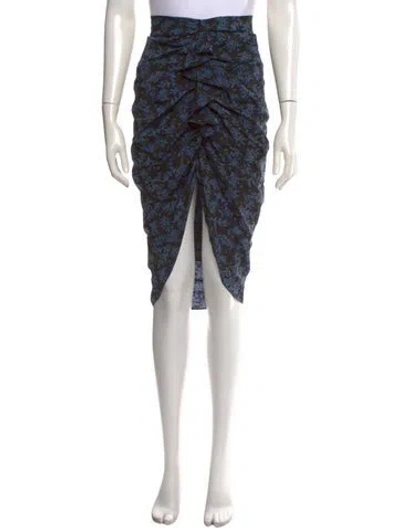 Pre-owned Veronica Beard Silk Midi Length Skirt In Blue