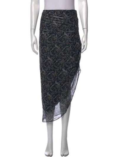 Pre-owned Veronica Beard Silk Midi Length Skirt In Blue