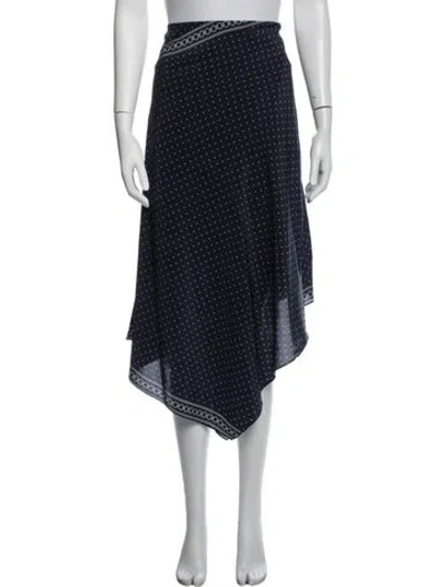 Pre-owned Veronica Beard Silk Midi Length Skirt In Blue