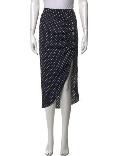 Pre-owned Veronica Beard Silk Midi Length Skirt In Blue