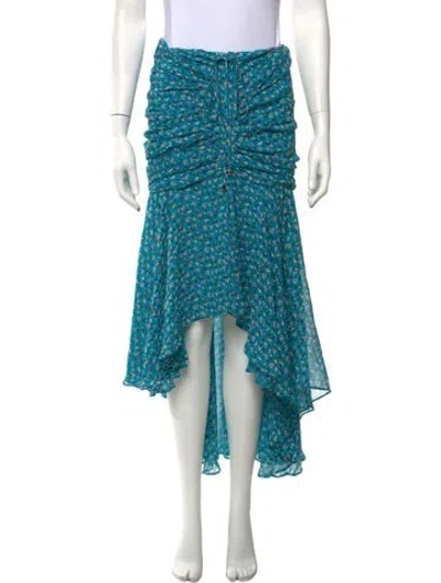 Pre-owned Veronica Beard Silk Midi Length Skirt In Blue