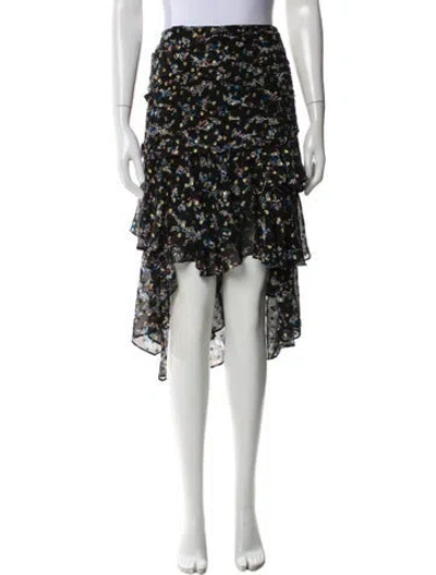Pre-owned Veronica Beard Silk Midi Length Skirt In Blue/white