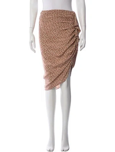 Pre-owned Veronica Beard Silk Midi Length Skirt In Brown