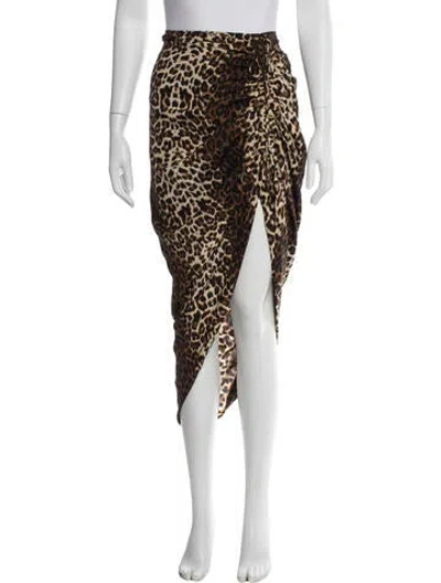 Pre-owned Veronica Beard Silk Midi Length Skirt In Brown