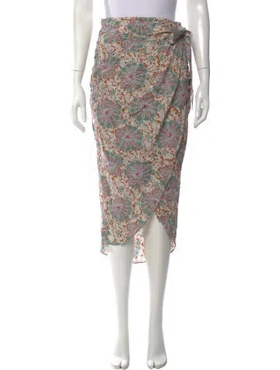 Pre-owned Veronica Beard Silk Midi Length Skirt In Brown