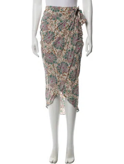 Pre-owned Veronica Beard Silk Midi Length Skirt In Green