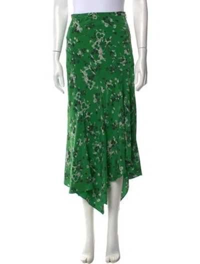 Pre-owned Veronica Beard Silk Midi Length Skirt In Green