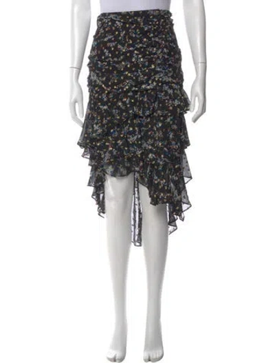 Pre-owned Veronica Beard Silk Midi Length Skirt In Multi