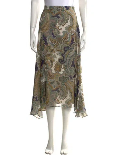 Pre-owned Veronica Beard Silk Midi Length Skirt In Multi