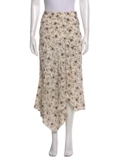 Pre-owned Veronica Beard Silk Midi Length Skirt In Neutral