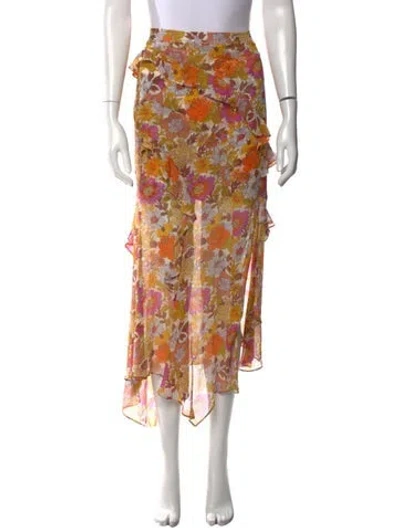 Pre-owned Veronica Beard Silk Midi Length Skirt In Neutral