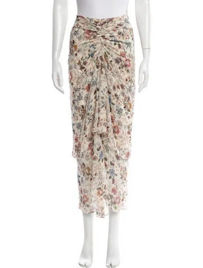 Pre-owned Veronica Beard Silk Midi Length Skirt In Neutral