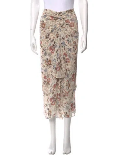 Pre-owned Veronica Beard Silk Midi Length Skirt In Neutral