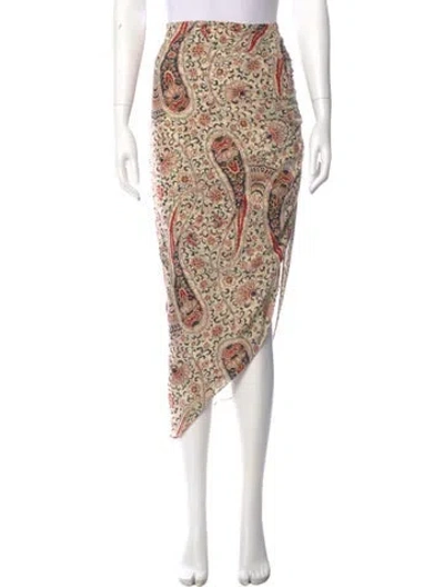 Pre-owned Veronica Beard Silk Midi Length Skirt In Neutral