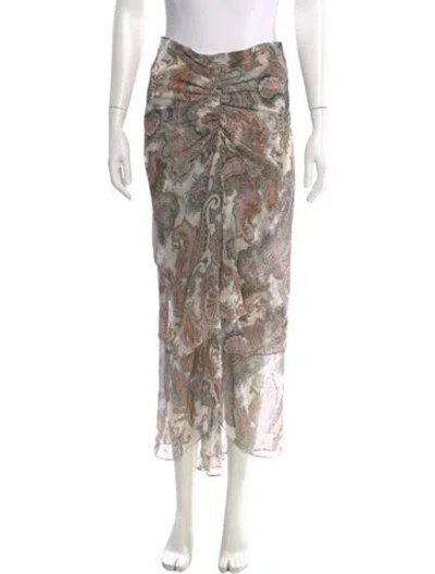 Pre-owned Veronica Beard Silk Midi Length Skirt In Neutral