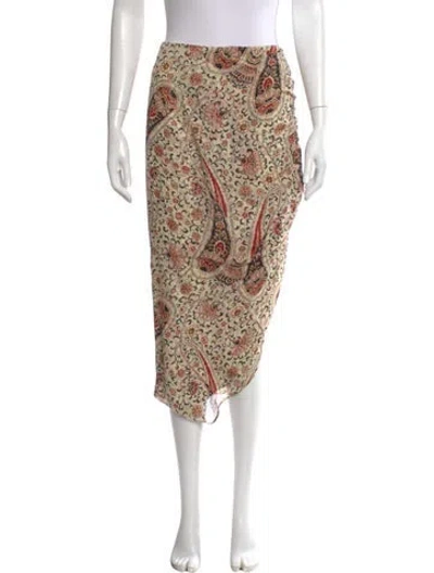 Pre-owned Veronica Beard Silk Midi Length Skirt In Neutral
