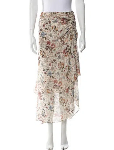 Pre-owned Veronica Beard Silk Midi Length Skirt In Neutral