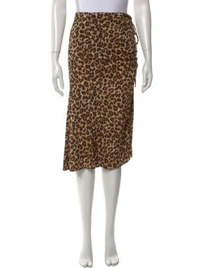 Pre-owned Veronica Beard Silk Midi Length Skirt In Neutral