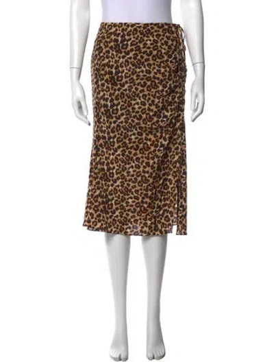 Pre-owned Veronica Beard Silk Midi Length Skirt In Neutral