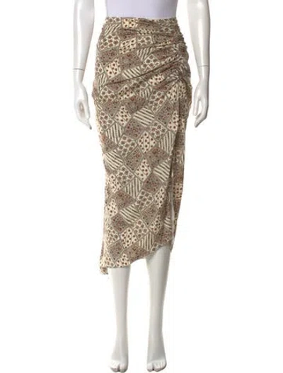 Pre-owned Veronica Beard Silk Midi Length Skirt In Neutral