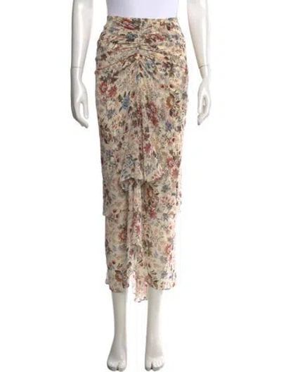 Pre-owned Veronica Beard Silk Midi Length Skirt In Neutral