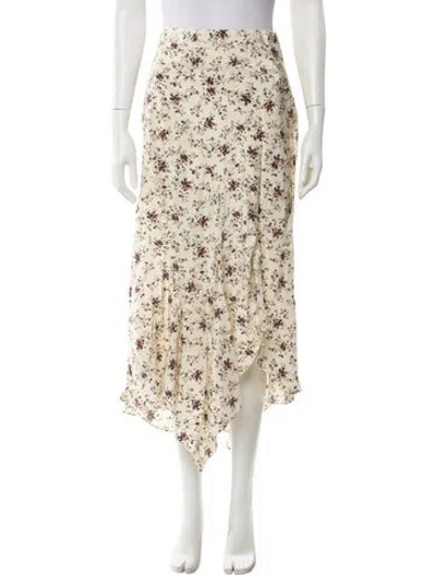 Pre-owned Veronica Beard Silk Midi Length Skirt In Neutrals