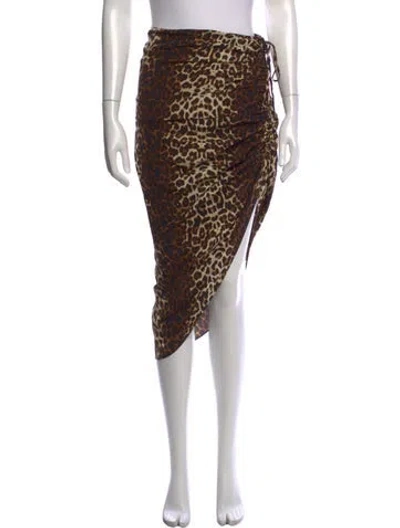 Pre-owned Veronica Beard Silk Midi Length Skirt In Neutrals
