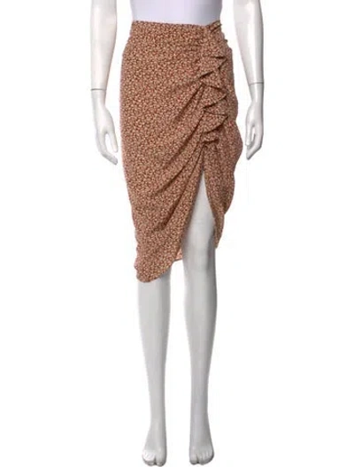 Pre-owned Veronica Beard Silk Midi Length Skirt In Neutrals