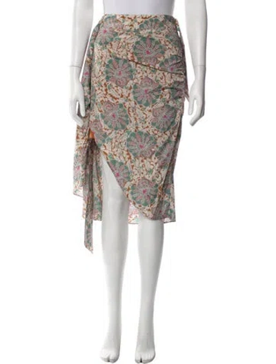 Pre-owned Veronica Beard Silk Midi Length Skirt In Neutrals