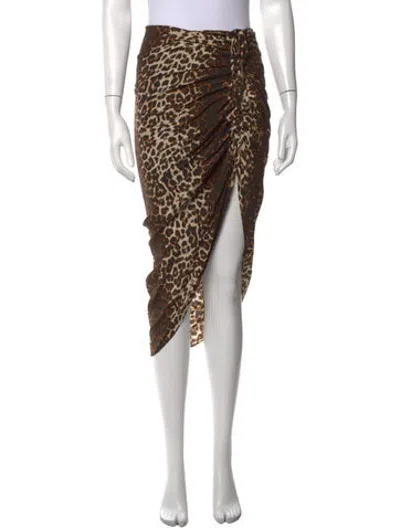 Pre-owned Veronica Beard Silk Midi Length Skirt In Neutrals