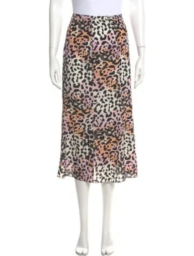 Pre-owned Veronica Beard Silk Midi Length Skirt In Pink