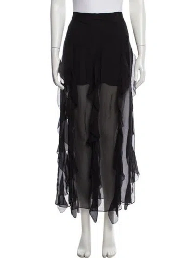 Pre-owned Veronica Beard Silk Midi Length Skirt W/ Tags In Black