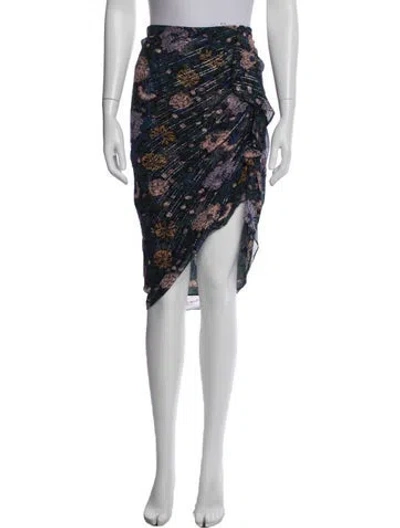 Pre-owned Veronica Beard Silk Midi Length Skirt W/ Tags In Blue