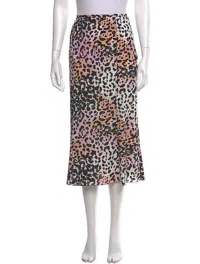 Pre-owned Veronica Beard Silk Midi Length Skirt In White