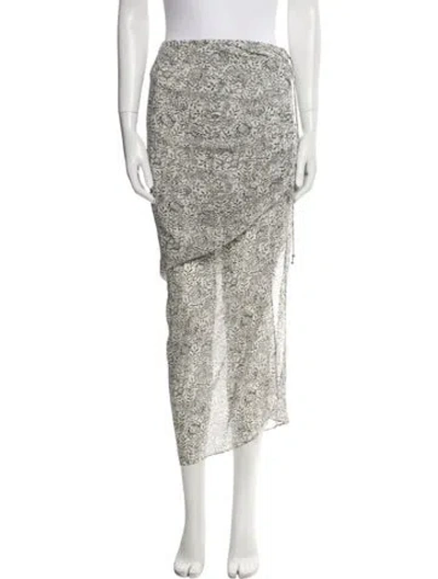 Pre-owned Veronica Beard Silk Midi Length Skirt In White