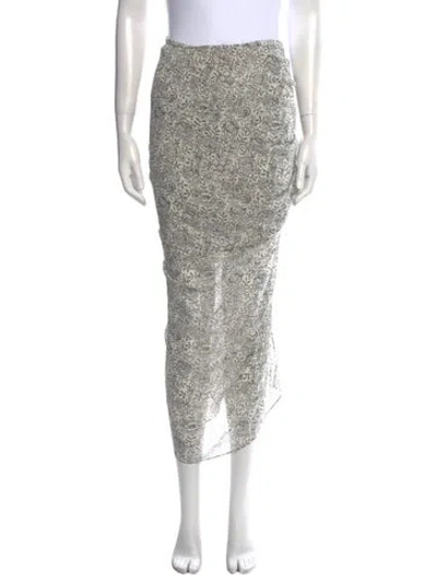 Pre-owned Veronica Beard Silk Midi Length Skirt In White