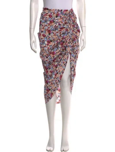 Pre-owned Veronica Beard Silk Midi Length Skirt In White