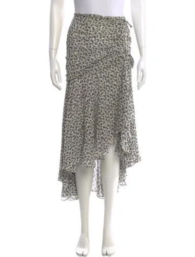 Pre-owned Veronica Beard Silk Midi Length Skirt In White