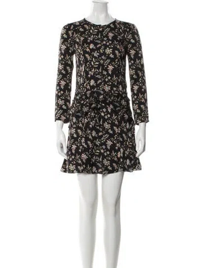 Pre-owned Veronica Beard Silk Mini Dress In Black