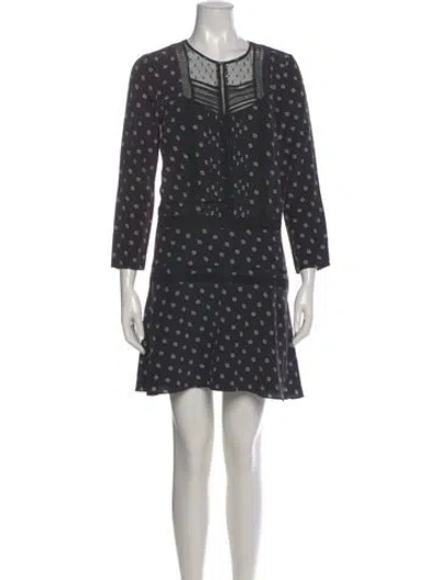 Pre-owned Veronica Beard Silk Mini Dress In Black