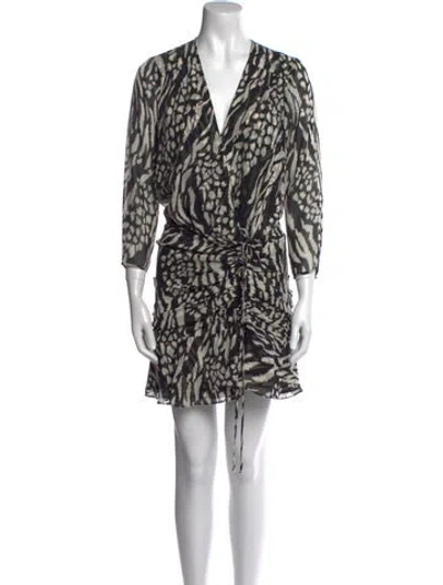 Pre-owned Veronica Beard Silk Mini Dress In Black